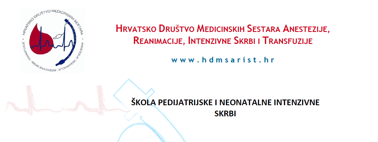 ŠKOLA PEDIJATRIJSKE I NEONATALNE INTENZIVNE SKRBI