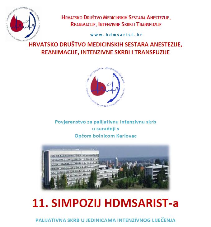 11. SIMPOZIJ HDMSARIST-a  PALIJATIVNA SKRB U JEDINICAMA INTENZIVNOG LIJEČENJA  ZBORNIK SAŽETAKA