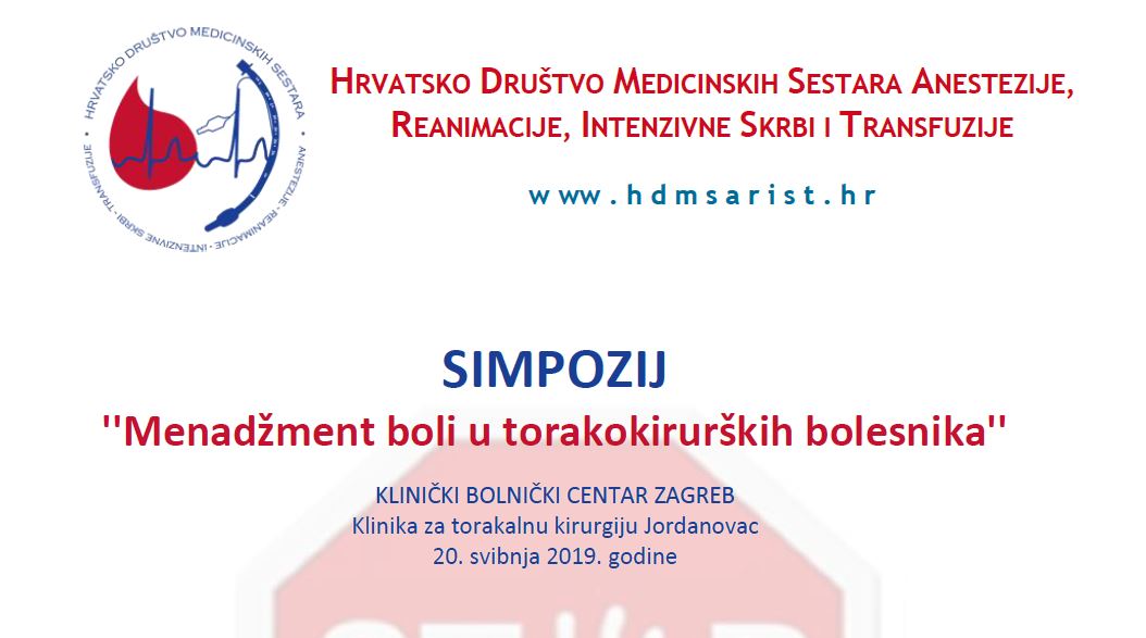 SIMPOZIJ “Menadžment boli u torakokirurških bolesnika”