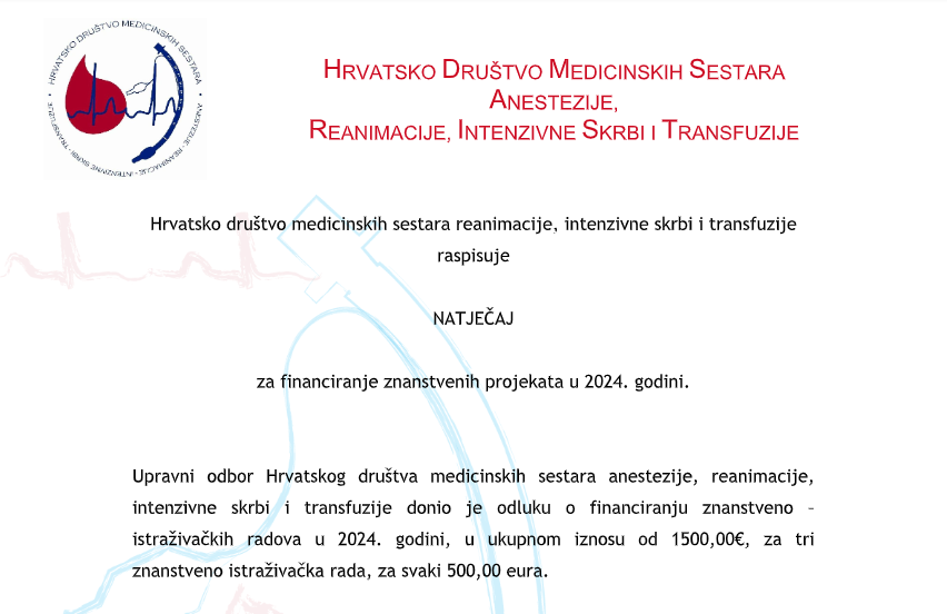 Natječaj za znanstveno istraživačke projekte